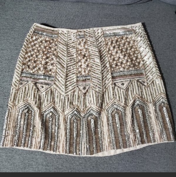 🆕 CLUB MONACO  - HAND EMBROIDERY JEWELRY SKIRT - Picture 9 of 9